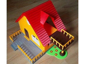 log cabin toys & games animal buildings girl house kit pet 3d print model - Mito3D