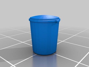 15mm plastic garbage can toy & game accessories tabletop wargaming 3d print model - Mito3D
