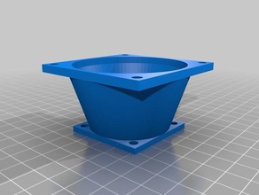 60to40mm fan adaptor customized 3d print model - Mito3D