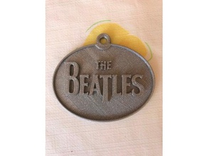 beatles keychain keychains rock roll 3d print model - Mito3D