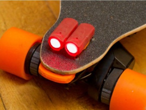 boosted board mount rear shred lights sport & outdoors boostedboard electric skateboard mini shredder 3d print model - Mito3D