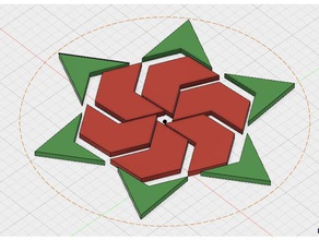 hexagramme hexagonale star hexagon puzzle les mathématiques de l'art 3d print model - Mito3D