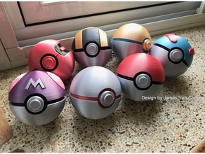 pokemon tretta - mini toplama kutusu oyuncak & oyun aksesuarları pokeball durumda 3d print model - Mito3D