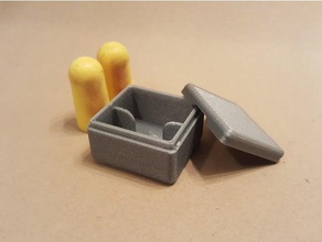 earplug holder sport & outdoors case earplugs foam snapfit 3d print model - Mito3D