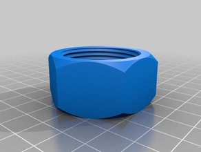 porca de 1 polegada 25 v2 partes personalizado 3d print model - Mito3D
