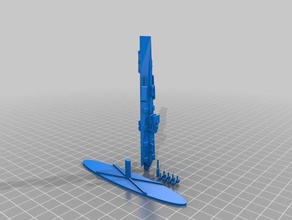 spaceship frigate games tabletop game 3d print model - Mito3D