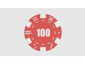 poker coins - dual extrusion games 100 casino chips las vega chip vegas 3d print model - Mito3D