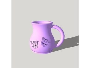 cats cup kitchen & dining coffee cups 3d print model - Mito3D