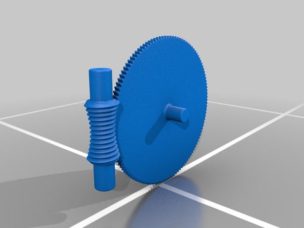 another worm gear globoid 120 1 hobby globoidal reduction 3D print model - Mito3D