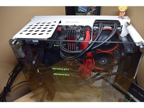 thermaltake core p3 radiator fan mount computer 3d print model - Mito3D
