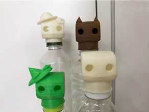 bottle cap 3d printing kawaii otafab pet plen plen2 smilelink 3d print model - Mito3D