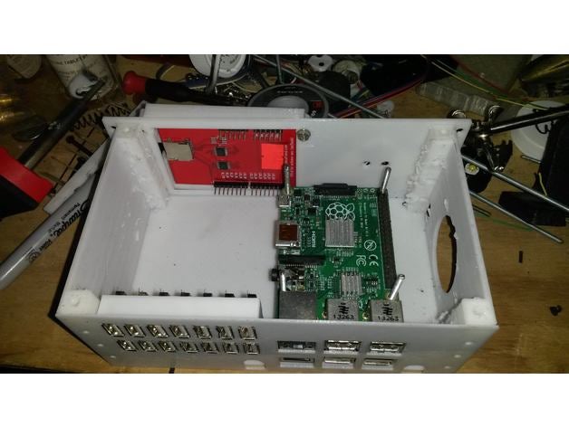 mini-rack dual rpi odroid c1+ Gehäuse integrierten Bildschirm - Elektronik Halterung ili9341 lcd lcd-Gehäuse lcd-Anzeige lcd-Halter lcd-panel lcd-Bildschirm Fall rack Himbeere raspberrypi raspberry pi b pi-Fall smart-lcd-Anzeige tft tft22 tft-Bildschirm 3D print model - Mito3D