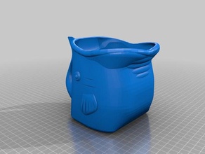 pesce balena cup arredamento 3d print model - Mito3D