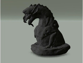 gargoyle 2 inspired sculptures animal bust figure figurine monster sculpture 3d print model - Mito3D