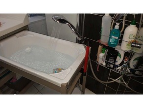 titolare soffione doccia vasca per bagnetto bagno baby testa di 3d print model - Mito3D