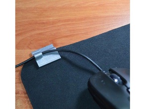 clip-mouse-wire-to-mousepad gadgets clip mouse wire mousepad portugal topedesigns 3d print model - Mito3D