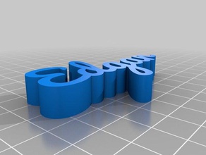 edgar text customized 3d print model - Mito3D