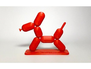 chien en ballon L'impression 3d animal des ballons de chiens 3d print model - Mito3D