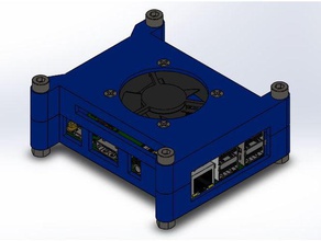 raspberry pi durum 3 havalandırma bilgisayar fan durumda 3d print model - Mito3D