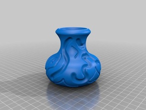 vaso ornamentado 4 decoração vasos 3d print model - Mito3D