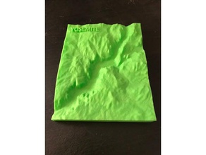 yosemite topographical map models 3d print model - Mito3D