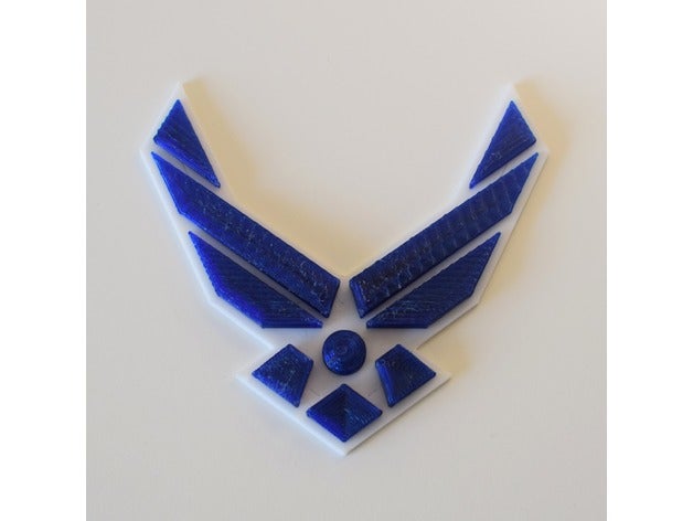 usaf emblem air force - Abzeichen logo 3D print model - Mito3D
