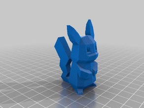 voxel pikachu 3d de la barra 3d print model - Mito3D