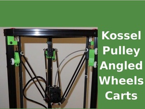 kossel - angled wheels carts upgrade 2020 3d printing carriage cart delta printer kosselmini mini 3d print model - Mito3D