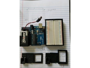 arduino breadboard battery holder electronics 3d print model - Mito3D