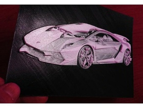3d lamborghini sesto elemento art 3dlito coche fresco dibujo de imagen marco el alivio aliviar 3d print model - Mito3D