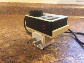 gopro hero4 charging holder camera apple charger hero 4 3d print model - Mito3D