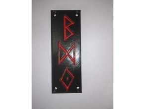 hobbit porta rune marca sinais e logotipos 3d print model - Mito3D