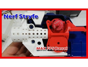 nerf stryfe ultrastryfe max fps brushless barrel & rails diy gun 3d print model - Mito3D