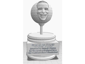 Obamas golf-ball-Preis Skulpturen award US-Präsident barack obama golf humor potus Wahrheit Vereinigten Staaten schrullig 3d print model - Mito3D