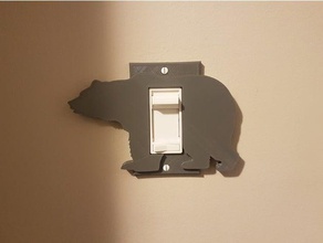 decora grizzly bear wallplate 3d printing 3d print model - Mito3D