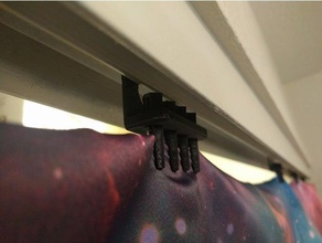 curtain clamp sliding door slot 3d printing 3d print model - Mito3D