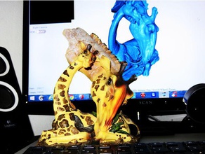 giraffe young sculptures animals giraffes sculpture 3d print model - Mito3D