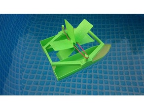 tomasc catamaran paddle boat mechanical toys 3d print model - Mito3D