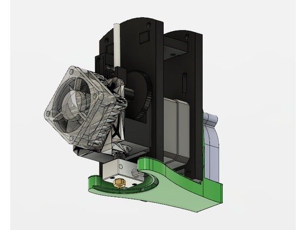ft5 e3d titan aero conducto de refrigeración Impresora 3d las piezas folgertech ft-5 3D print model - Mito3D