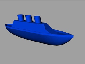 basit bir tekne r c araçlar gemi 3d print model - Mito3D