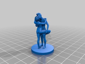 kissing couple mini figure toy & game accessories 3d print model - Mito3D