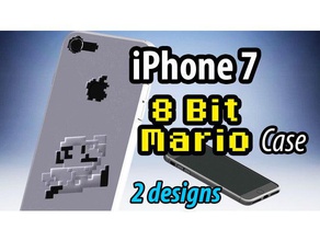 iphone7 durum - 8 bit mario cep telefonu 8-bit 8bit durumda iphone 7 sahibi kılıfı mobil telefon akıllı durumunda Süper super bros 3d print model - Mito3D