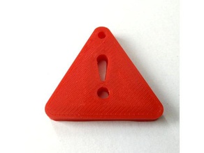 Aufmerksamkeit Zeichen Schlüsselanhänger hobby keychain entfernen Sie vor dem Flug sign Warnung warnschild 3d print model - Mito3D