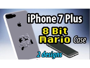 iphone7 plus case - 8 bit mario mobile phone 8-bit 8bit iphone 7 holder bros smartphone super 3d print model - Mito3D