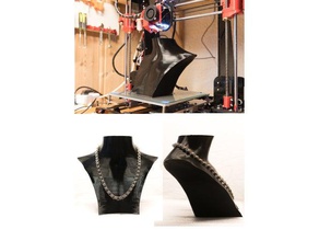 bust showcase jewelry 3d print model - Mito3D