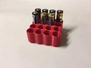 aa battery holder organization 3d print model - Mito3D