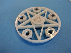 satánico fidget spinner juguetes mecánicos diablo mano de la lucifer pentáculo pentagrama los 3d print model - Mito3D