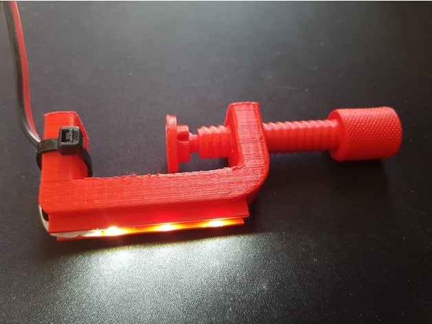 led grampo as ferramentas g-clamp diodo emissor de luz titular tira 3D print model - Mito3D
