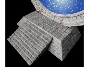stargate piattaforma di pietra rendering della versione 3 modelli atlantis gatebuilder glitch sg-1 3d print model - Mito3D