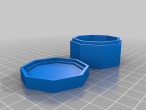 meine angepasste polygonale boxeightside Deckel Container kundengebundene 3d print model - Mito3D